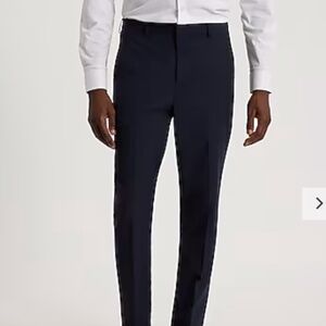 Extra Slim Navy Wool-Blend Washable Modern Tech Suit Jacket and Pants